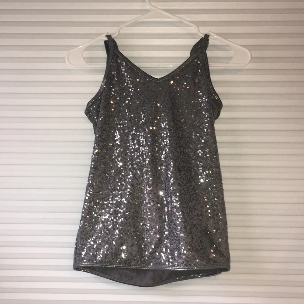 Curtain Call Sequin Tank with Attached Hood - Picture 1 of 6